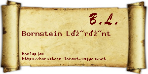 Bornstein Lóránt névjegykártya